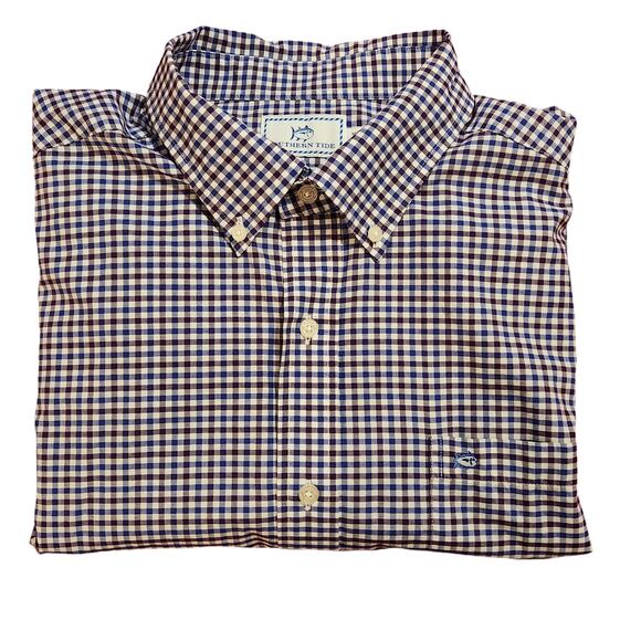 Southern Tide Classic Fit Cotton Checked  Button-down Shirt size XL - Picture 10 of 10